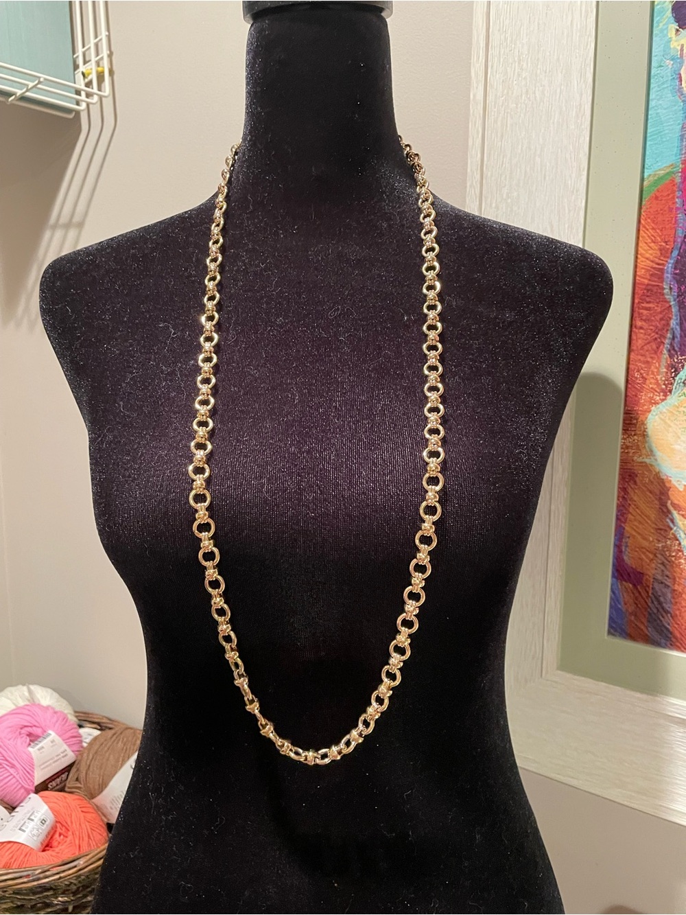 Long Gold Link Chain Necklace - Women Jewelry